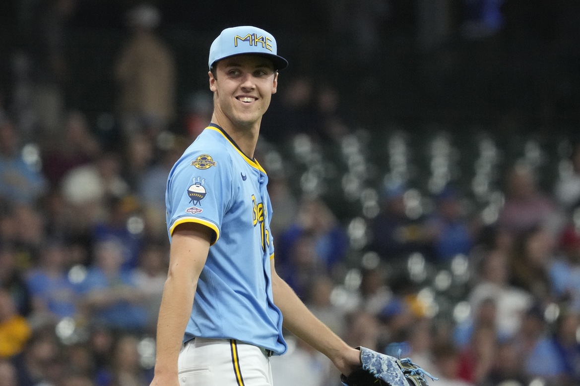 Misiorowski dominates with 100+ mph fastball, before departing MLB debut with leg cramps, as Brewers blank Cardinals